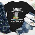 Cats And Books Read Reading Librarian Book Across America Youth Long Sleeve Tee