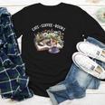 Cats Coffee Books Youth Long Sleeve Tee