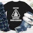 Caution Slippery When Reading Book Lover Youth Long Sleeve Tee