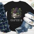 Chapter 16 16th Birthday Girls Book Lovers Gothic Flowers Youth Long Sleeve Tee