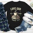Christian Bookworm Love God Read Books Drink Tea Youth Long Sleeve Tee