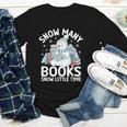 Christmas Reading Snowman So Many Books Men Women Kids Youth Long Sleeve Tee