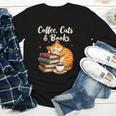Coffee Cats & Books Lover For Women & Girls Coffee Youth Long Sleeve Tee
