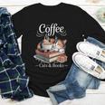 Coffee Cats And Books Cozy Calico Reader Love Cute Cat Youth Long Sleeve Tee
