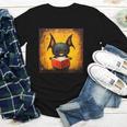 Colorful Sketch Oil Painting Of A Bat Reading Book Youth Long Sleeve Tee