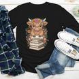 Cute Baby Highland Cow Reading Book Librarian Bookworm Youth Long Sleeve Tee Cute Baby Highland Cow Reading Book Librarian Bookworm Youth Long Sleeve Tee
