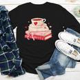 Cute Books And Coffee Crochet Valentines Day Tee For Couples Youth Long Sleeve Tee