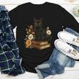 Cute Cat Book Flowers Youth Long Sleeve Tee Cute Cat Book Flowers Youth Long Sleeve Tee
