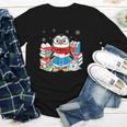 Cute Christmas A Penguin Reading Book Snowflake Hot Teacher Youth Long Sleeve Tee Cute Christmas A Penguin Reading Book Snowflake Hot Teacher Youth Long Sleeve Tee