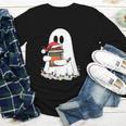Cute Ghost Holding Books Bookish Christmas Youth Long Sleeve Tee