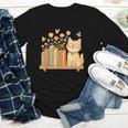 Cute Kawaii Cat Books Flowers Youth Long Sleeve Tee
