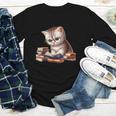 Cute Kitten Bookworm Adorable Cat With Glasses Reading Book Youth Long Sleeve Tee