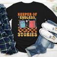 Cute Librarian Library Book Lover Keeper Of Endless Stories Youth Long Sleeve Tee