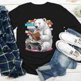 Cute Polar Bear Is Reading a Book Reading Polar Bear Youth Long Sleeve Tee
