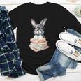 Cute Reading Bunny With Glasses Books Reader Book Bookworm Youth Long Sleeve Tee