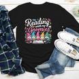Cute Reading With My Gnomies Gnome Book Bookworm Lover Youth Long Sleeve Tee