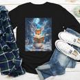 Deer Reads Book Women Girls Reindeer Youth Long Sleeve Tee Deer Reads Book Women Girls Reindeer Youth Long Sleeve Tee