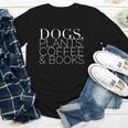 Dogs Plants Coffee Books For Book Lovers Dog Lovers Men Women Youth Long Sleeve Tee