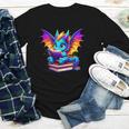 Dragon Reading a Book Bookworm Book Youth Long Sleeve Tee