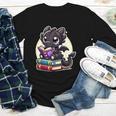 Dragon Reading A Book Cute Bookworm Book Lover Youth Long Sleeve Tee
