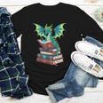 Dragon Reading Books Fantasy Lovers Mythical Creatures Youth Long Sleeve Tee Dragon Reading Books Fantasy Lovers Mythical Creatures Youth Long Sleeve Tee