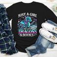 Dragon Reading Just A Girl Who Loves Dragons And Books Youth Long Sleeve Tee