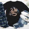 Dragon Silhouette Books Librarian Bookworm Women Men Kids Youth Long Sleeve Tee