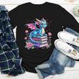 Dragons And Books Dragon Reading Book Lover Girl Bookworm Youth Long Sleeve Tee