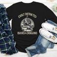 Easily Distracted By Books And Dragons Book Dragon Lover Youth Long Sleeve Tee Easily Distracted By Books And Dragons Book Dragon Lover Youth Long Sleeve Tee