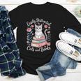 Easily Distracted By Cats And Books Reading Youth Long Sleeve Tee