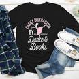 Easily Distracted By Dance And Books Ballet Fun Youth Long Sleeve Tee Easily Distracted By Dance And Books Ballet Fun Youth Long Sleeve Tee
