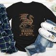 Easily Distracted By Dragons And Books Library Dragon Lover Youth Long Sleeve Tee