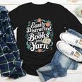 Easily Distracted By Yarn And Books Youth Long Sleeve Tee