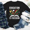 Education Is Freedom Books History Teacher Kids Youth Long Sleeve Tee