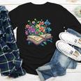 Enchanted Open Book With Blooming Flowers Youth Long Sleeve Tee