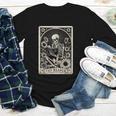 Floral The Reader Tarot Card Skeleton Reading Book Youth Long Sleeve Tee