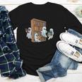 Ghosts Reading Books Teacher Halloween Librarian Book Lover Youth Long Sleeve Tee