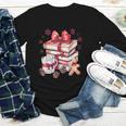 Girly Coquette Gingerbread Books And Hot Cocoa Cozy Season Youth Long Sleeve Tee