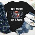 Go Away I'm Reading Book Reader Cute Fox Librarians Youth Long Sleeve Tee