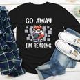 Go Away I'm Reading Book Reader Cute Fox Loves Books Youth Long Sleeve Tee