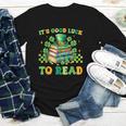 Goods Luck Read Librarian Book Patrick Days Shamrock Clover Youth Long Sleeve Tee