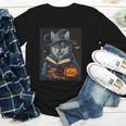 Halloween Girls Boys Cute Wolf Book Pumpkin Kids Halloween Youth Long Sleeve Tee Halloween Girls Boys Cute Wolf Book Pumpkin Kids Halloween Youth Long Sleeve Tee