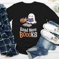 Halloween Teacher Women Cute Reading Ghost Read More Books Youth Long Sleeve Tee Halloween Teacher Women Cute Reading Ghost Read More Books Youth Long Sleeve Tee