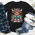 Highland Cow Book Floral Bookworm Youth Long Sleeve Tee Highland Cow Book Floral Bookworm Youth Long Sleeve Tee