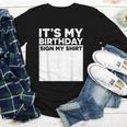 It's My Birthday Sign Boy Men Decoration Guestbook Youth Long Sleeve Tee It's My Birthday Sign Boy Men Decoration Guestbook Youth Long Sleeve Tee