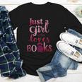 JUST A GIRL WHO LOVES BOOKS LIBRARIAN BOOK LOVERS BOOKWORM Youth Long Sleeve Tee JUST A GIRL WHO LOVES BOOKS LIBRARIAN BOOK LOVERS BOOKWORM Youth Long Sleeve Tee