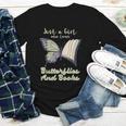 Just a Girl Who Loves Butterflies And Books Butterfly Youth Long Sleeve Tee