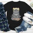 Just A Girl Who Loves Cats & Books Bookish Women Youth Long Sleeve Tee