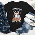 Just A Girl That Loves Cats And Books Cute Cat & Bookwork Youth Long Sleeve Tee