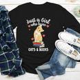 Just a Girl Who Loves Cats And Books Reading Cat & Bookworm Youth Long Sleeve Tee Just a Girl Who Loves Cats And Books Reading Cat & Bookworm Youth Long Sleeve Tee